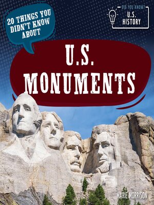 cover image of 20 Things You Didn't Know About U.S. Monuments